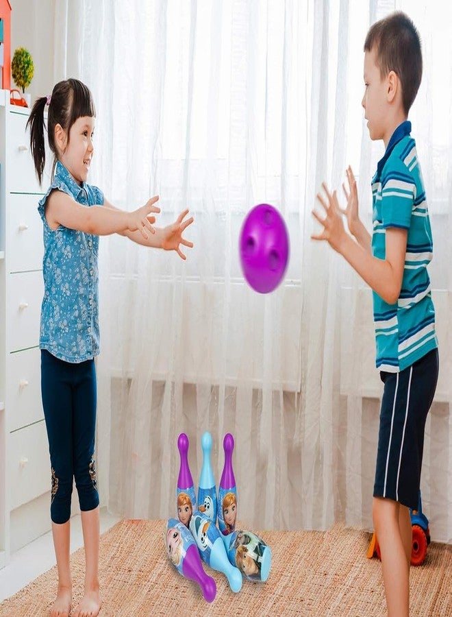 AHBHT 6 Pin 1 Ball Bowling Game Set Plastic Indoor and Outdoor Frozen Bowling Set for Kids (Multicolor) - Image 5